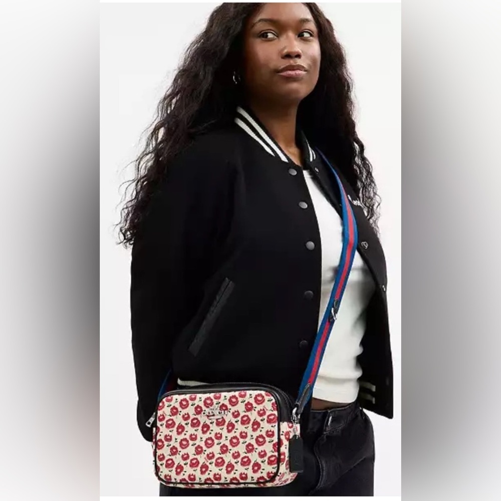 Coach Jamie Camera Floral Leather Crossbody Bag - NWT - Picture 3 of 9